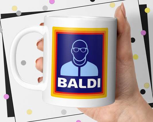Baldi Funny Bald Head Mug