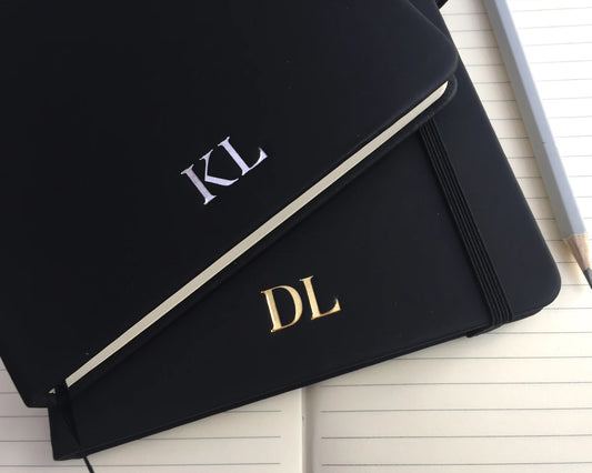 Personalised A5 or A6 Black Notebook