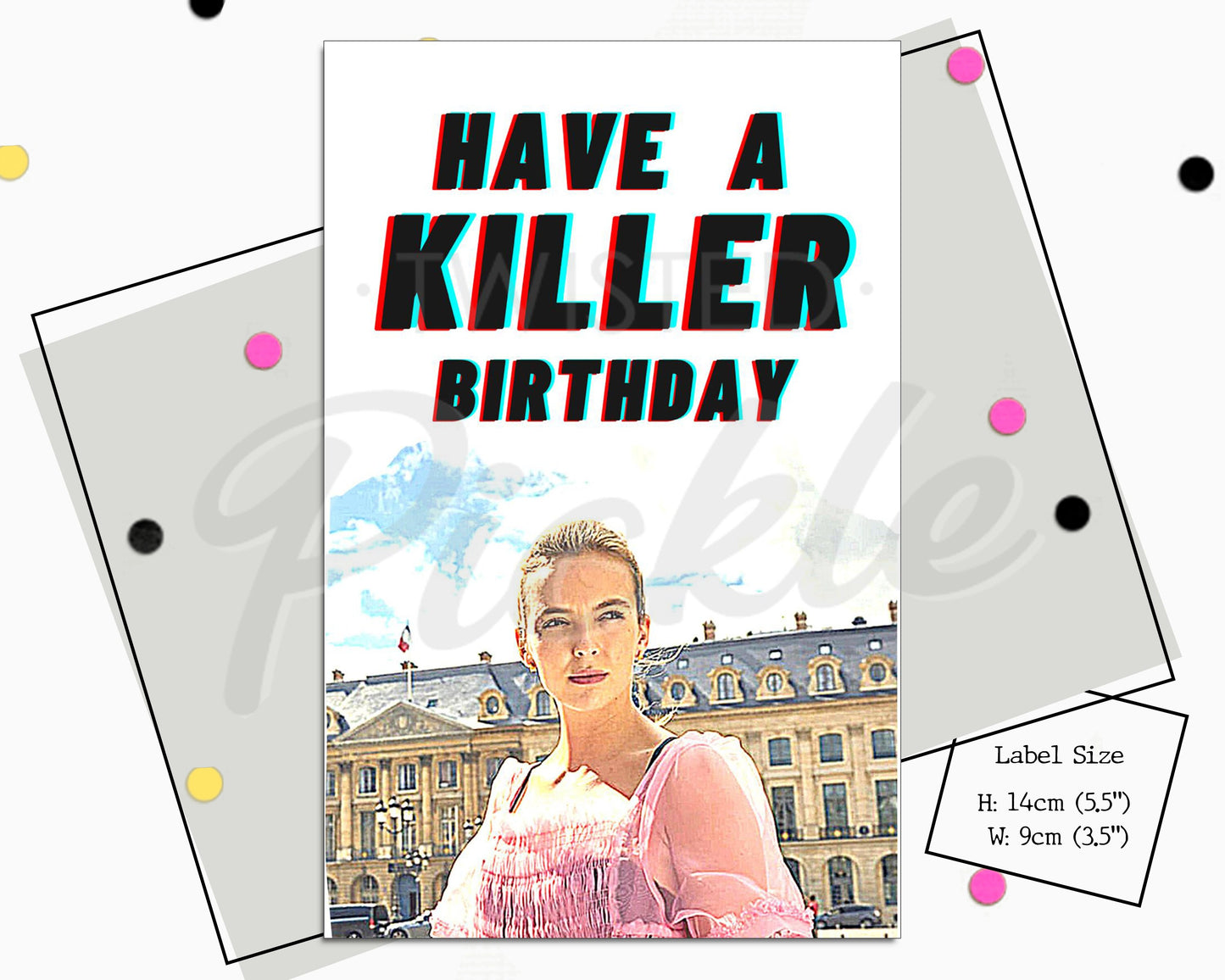 Killing Eve Villanelle Wine Bottle Sticker