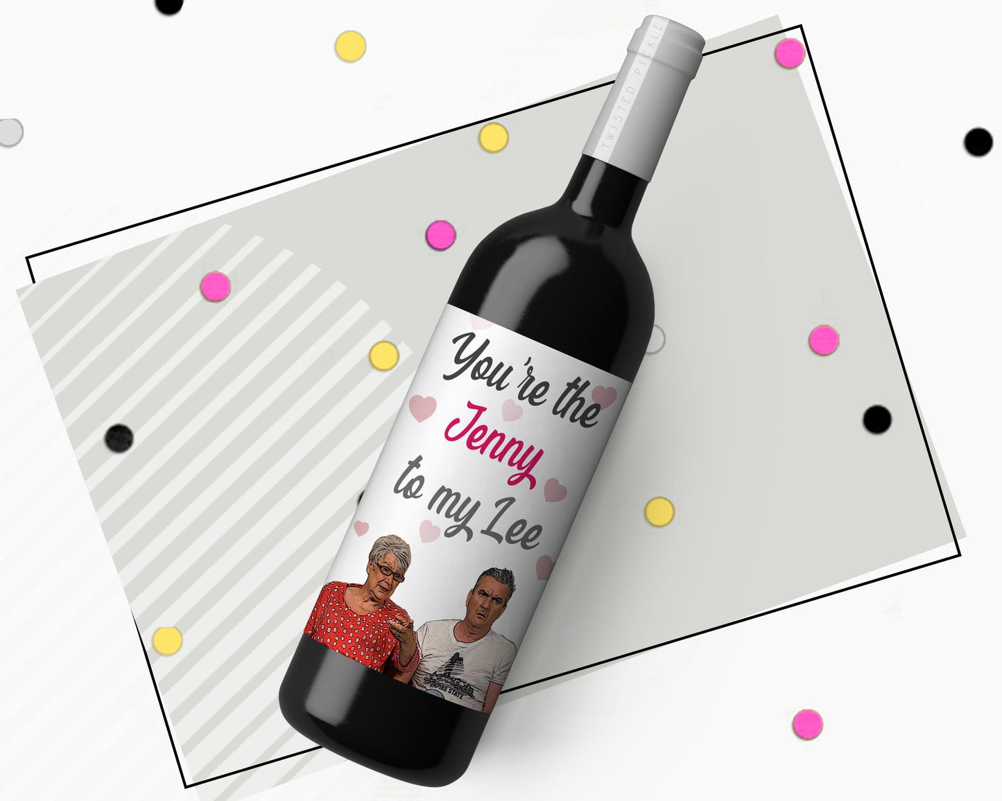 Gogglebox Valentine's Day Wine Gift Label