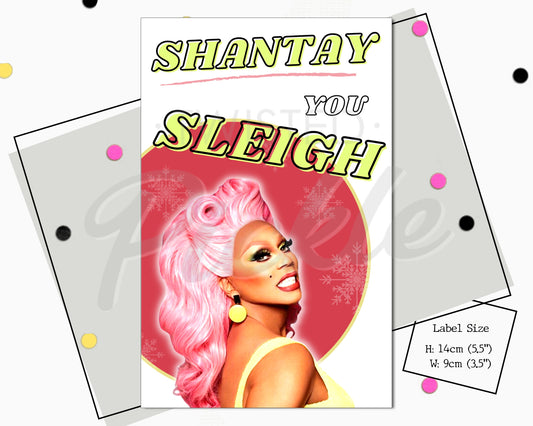 Ru Paul Christmas Wine Label