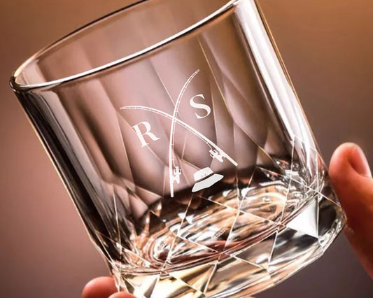 Fishing Themed Engraved Glass
