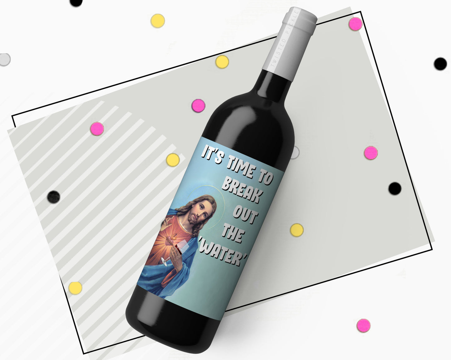 Funny Jesus Wine Label Present