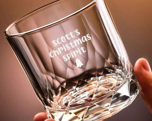 Christmas Spirit Custom Engraved Glass