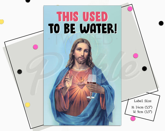 Jesus Funny Wine Bottle Present Label