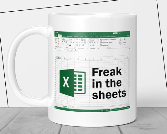 Excel Freak In the Sheets Mug
