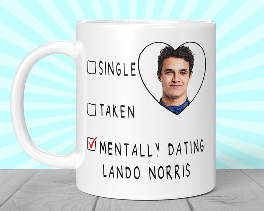 Mentally Dating Lando Norris Mug