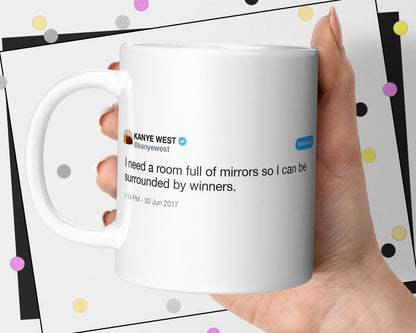 Kanye West Surrounded By Winners Mug