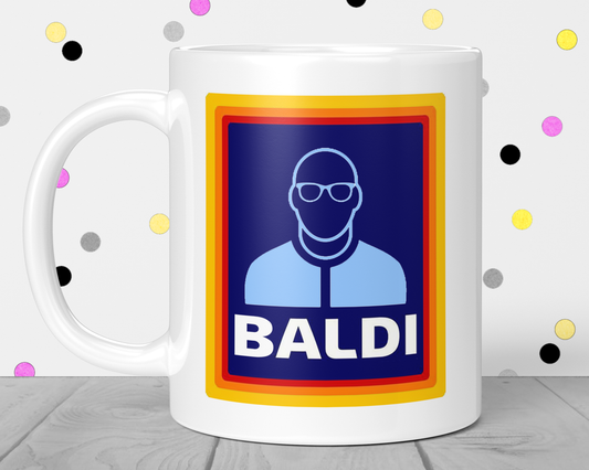 Baldi Funny Bald Head Mug