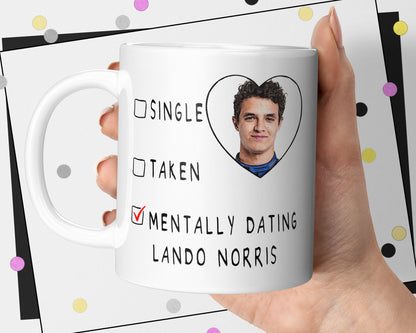 Mentally Dating Lando Norris Mug