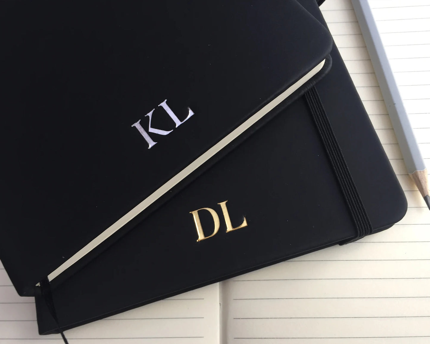 Personalised A5 or A6 Black Notebook