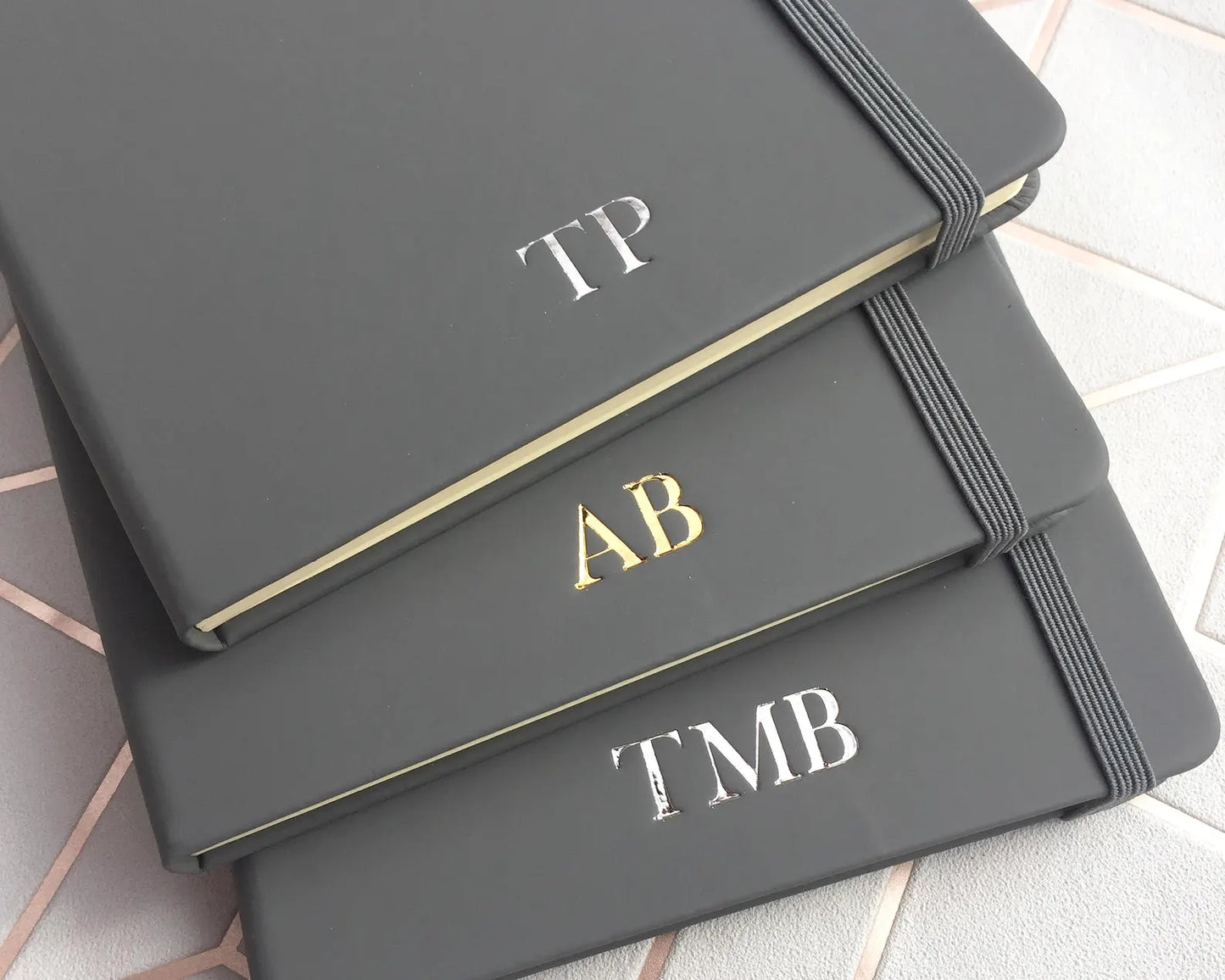 Personalised A5 or A6 Grey Notebook