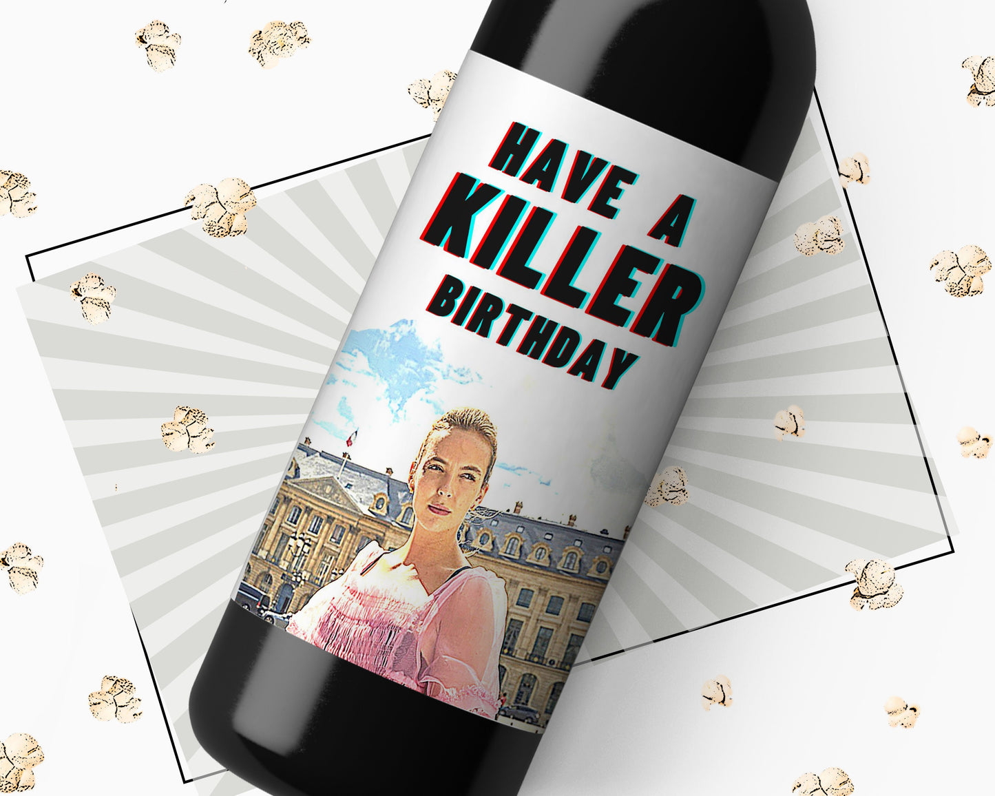 Killing Eve Villanelle Wine Bottle Sticker