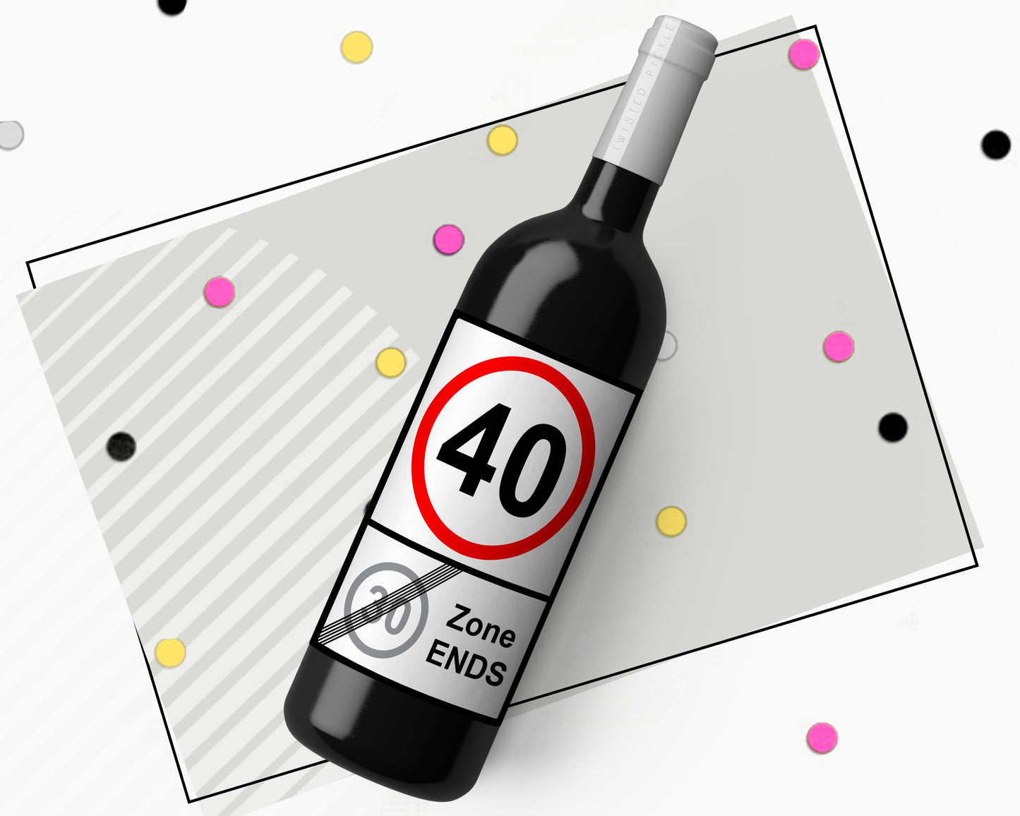 40th Birthday Wine Label Gift