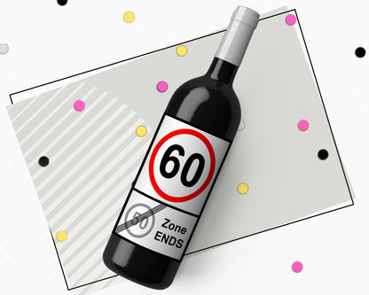 60th Birthday Alcohol Label Gift