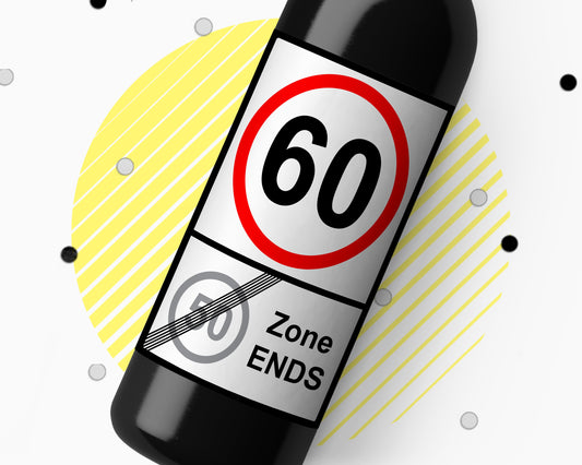 60th Birthday Alcohol Label Gift