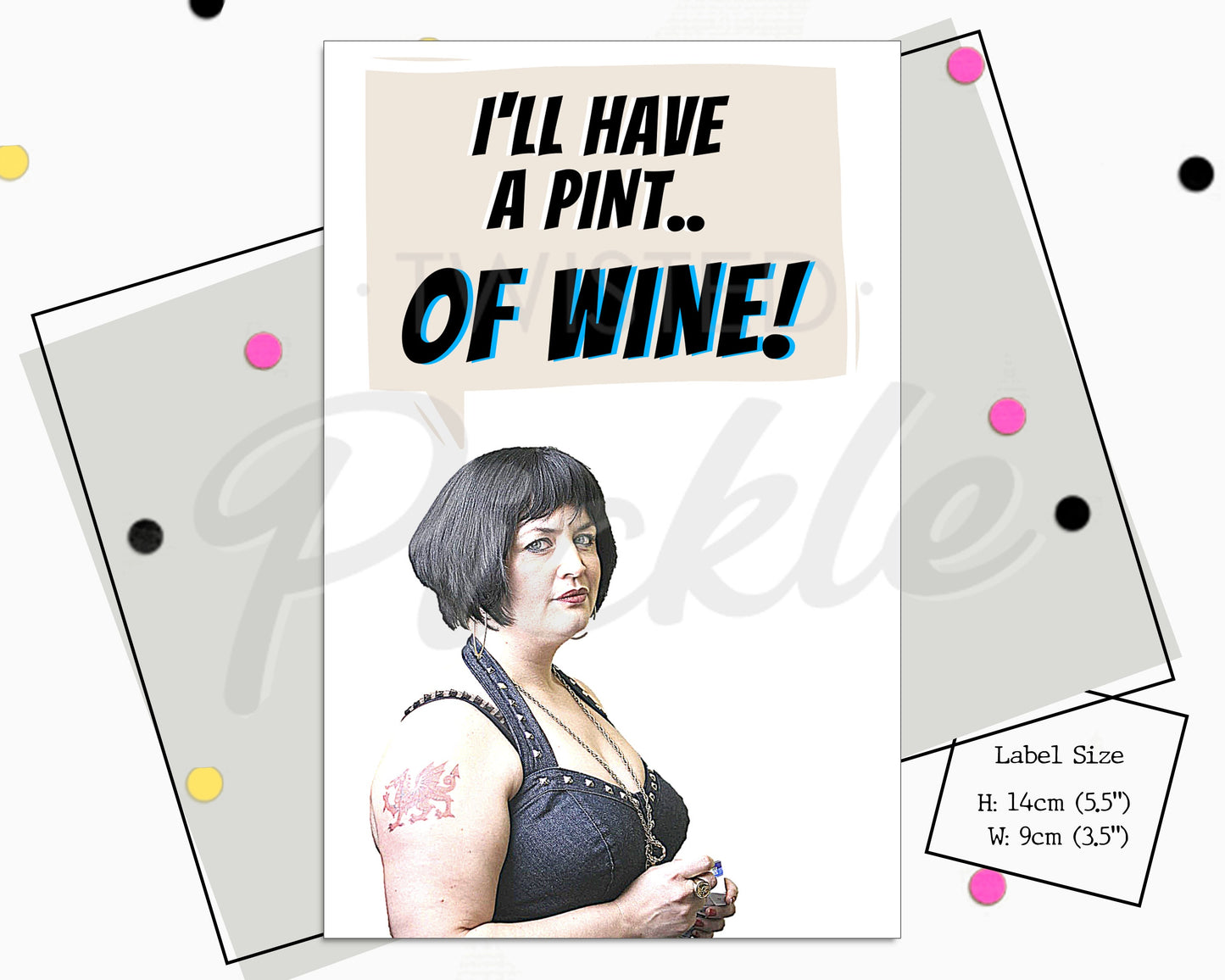 Gavin and Stacey Nessa - I'll Have A Pint Of Wine Sticker