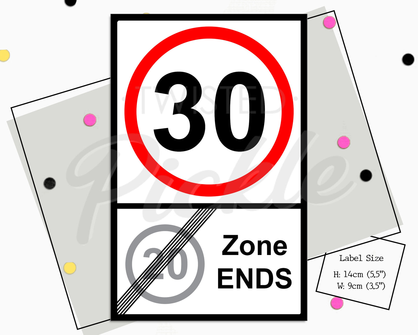 30th Birthday Wine Gift Sticker