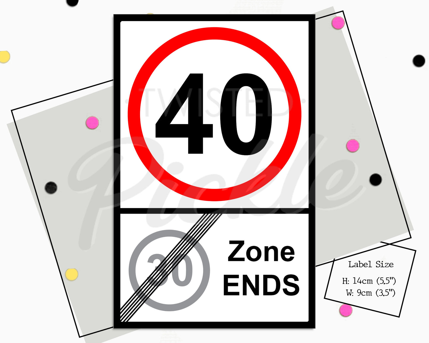 40th Birthday Wine Label Gift