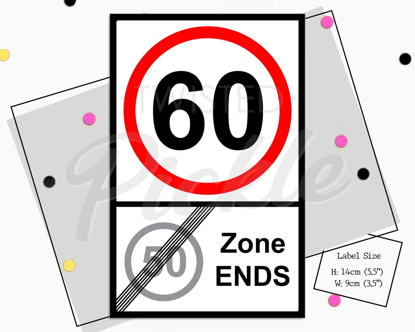 60th Birthday Alcohol Label Gift