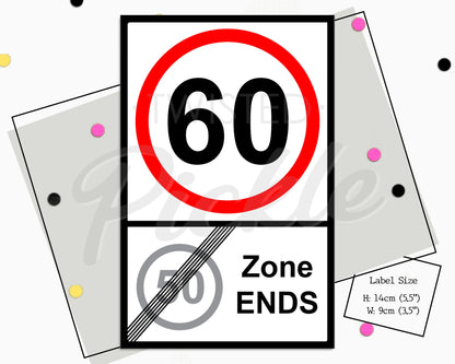 60th Birthday Alcohol Label Gift