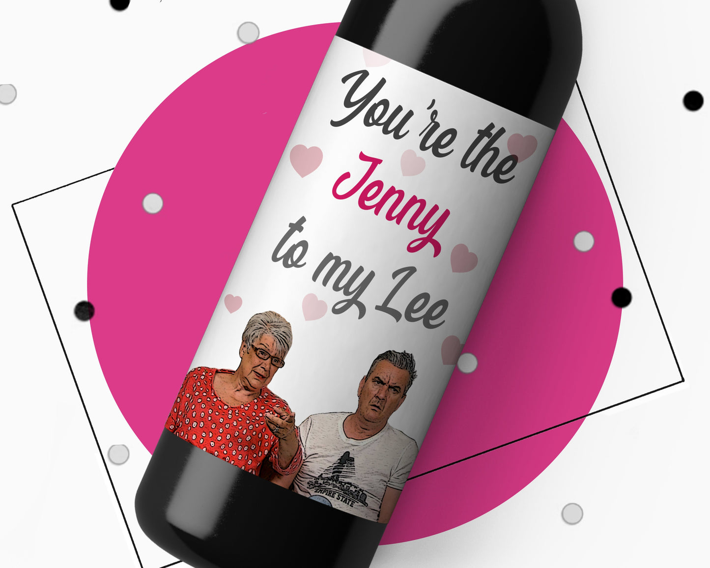 Gogglebox Valentine's Day Wine Gift Label
