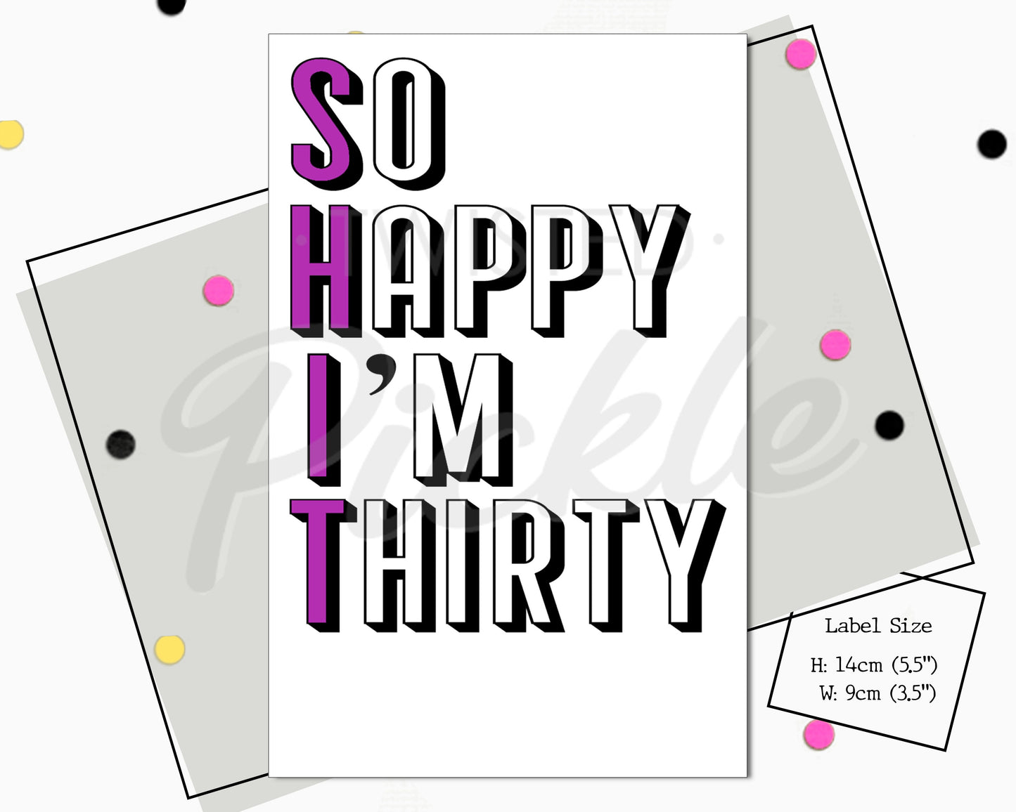 30th Birthday Cheeky Funny Wine Sticker