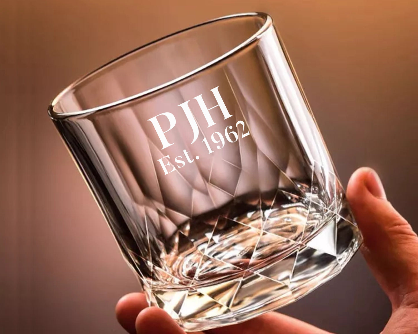 Personalised Initials Engraved Glass