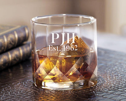 Personalised Initials Engraved Glass
