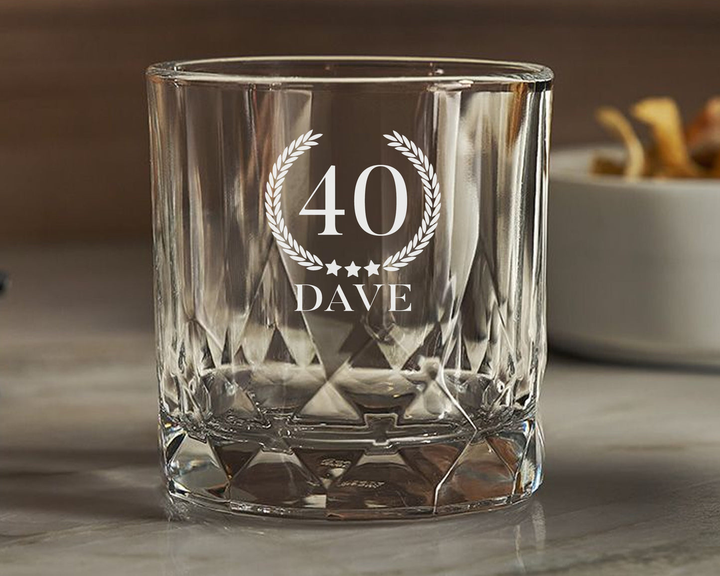 Milestone Birthday Engraved Glass
