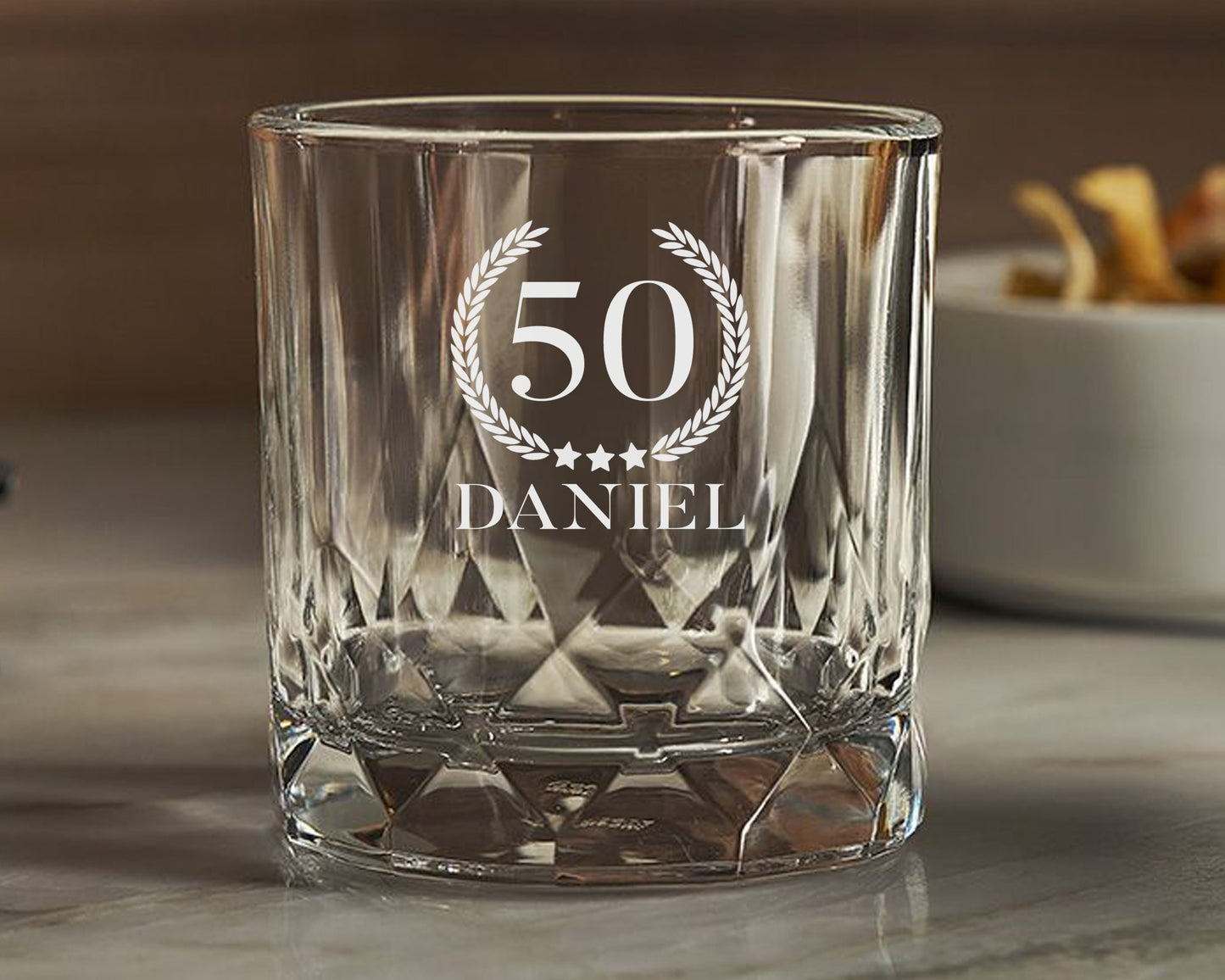 Milestone Birthday Engraved Glass
