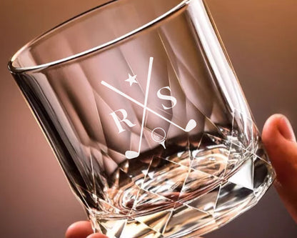 Golf Player Themed Engraved Glass