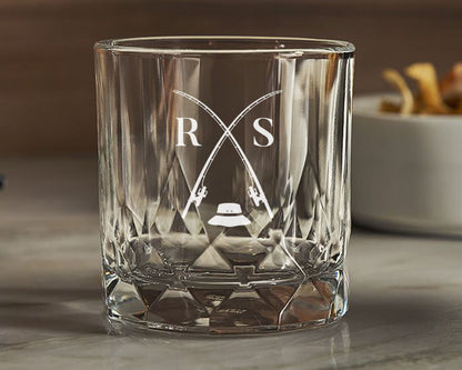 Fishing Themed Engraved Glass