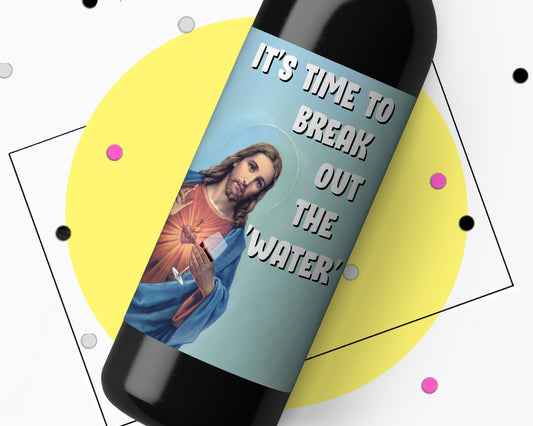 Funny Jesus Wine Label Present