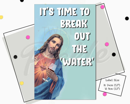 Funny Jesus Wine Label Present