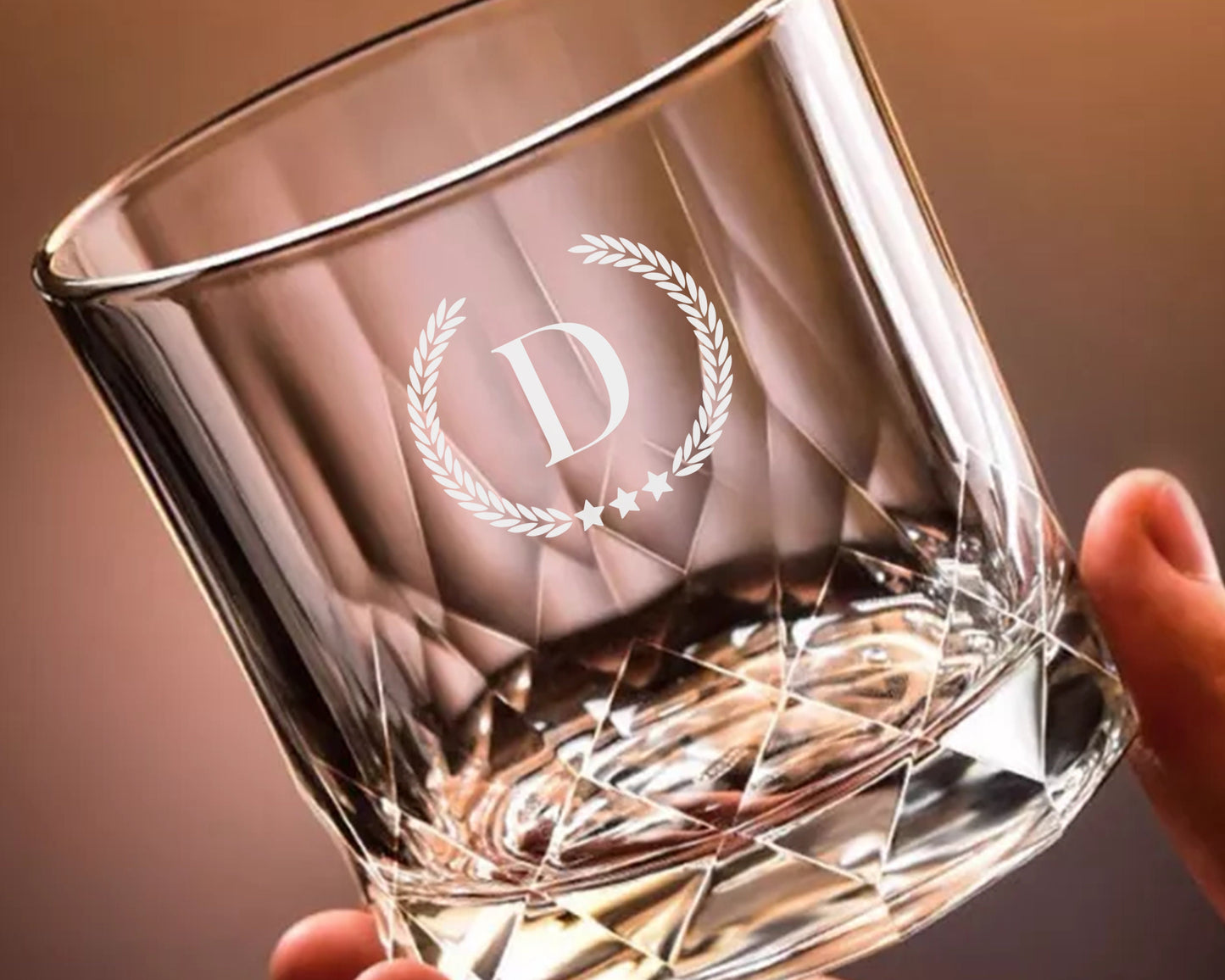 Custom Initial Engraved Glass
