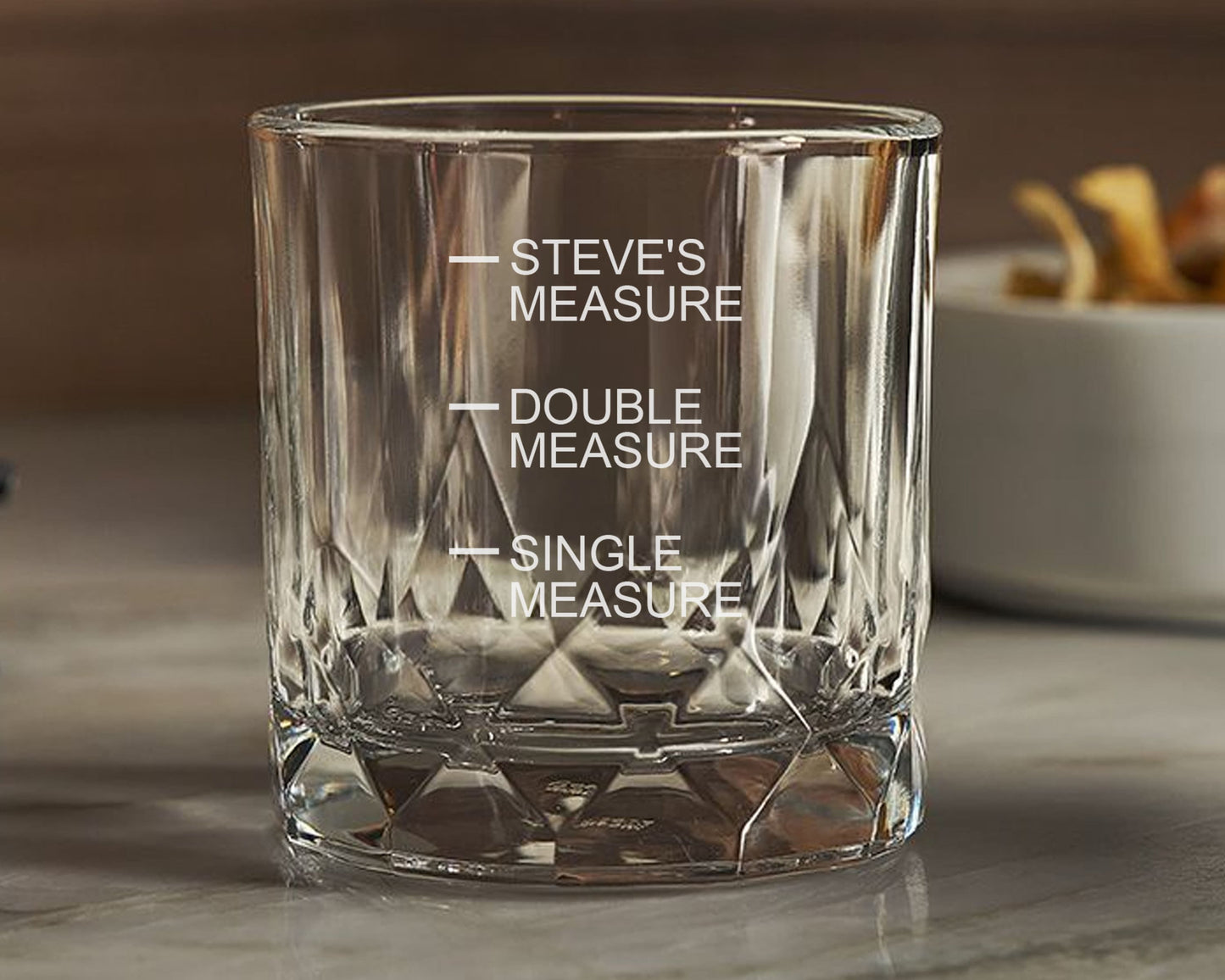 Dad's Measure Engraved Glass