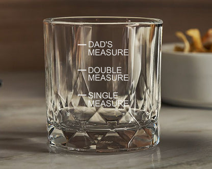 Dad's Measure Engraved Glass