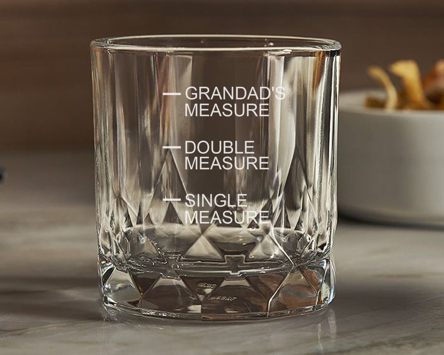 Dad's Measure Engraved Glass