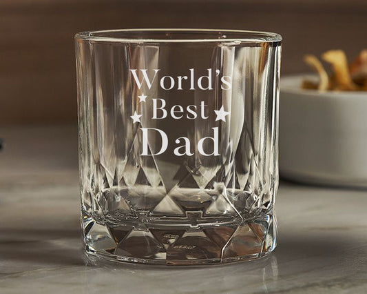 World's Best Dad Engraved Glass