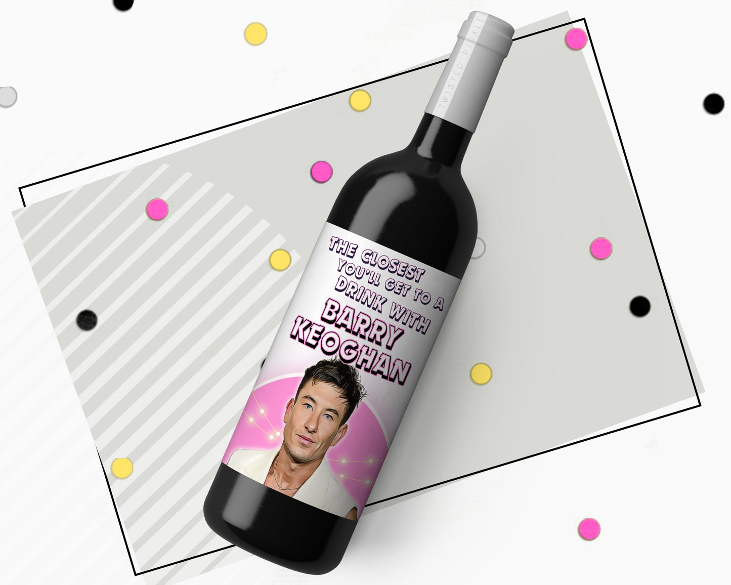 Barry Keoghan Saltburn Fan Wine Sticker