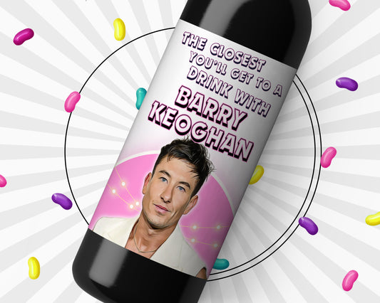 Barry Keoghan Saltburn Fan Wine Sticker
