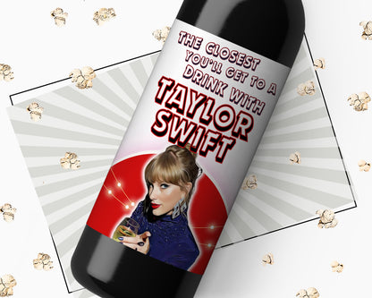 Taylor Swift Fan Wine Sticker Present