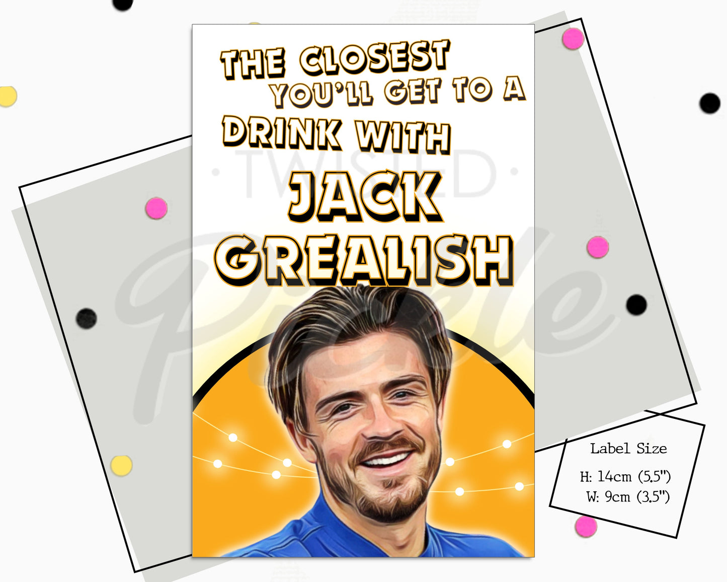 Jack Grealish Funny Wine Label
