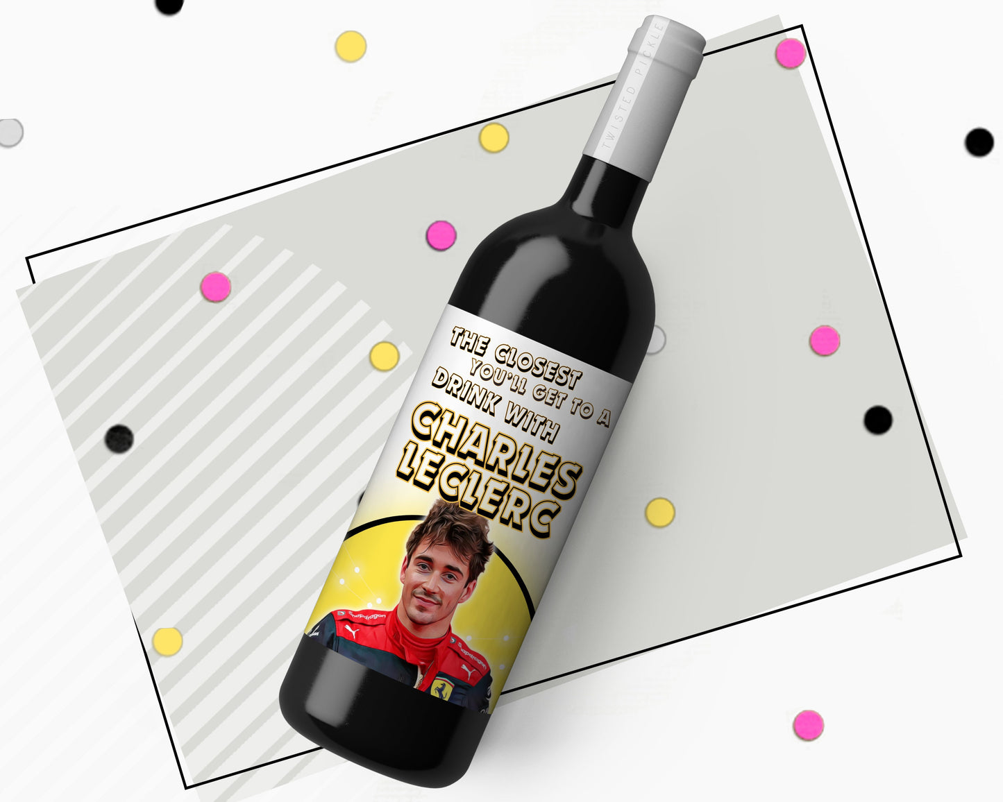 Charles Leclerc Formula 1 Wine Sticker