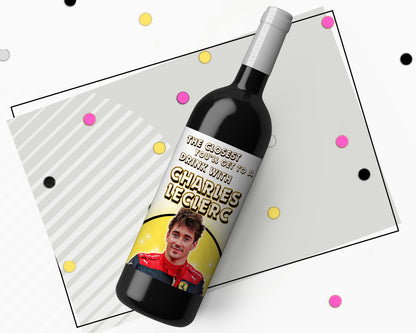 Charles Leclerc Formula 1 Wine Sticker