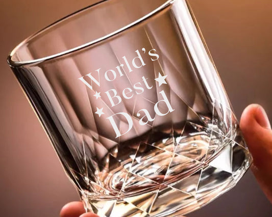 World's Best Dad Engraved Glass