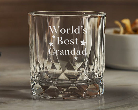 World's Best Grandad Engraved Glass