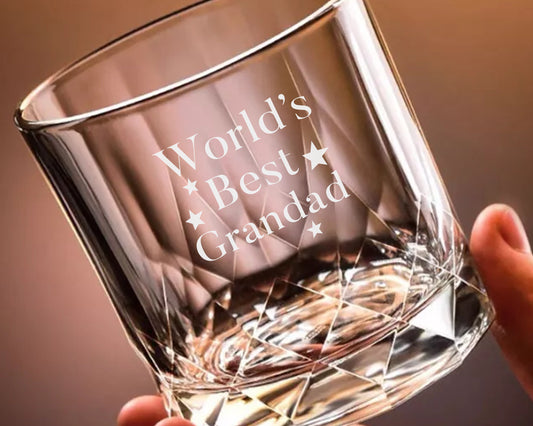World's Best Grandad Engraved Glass