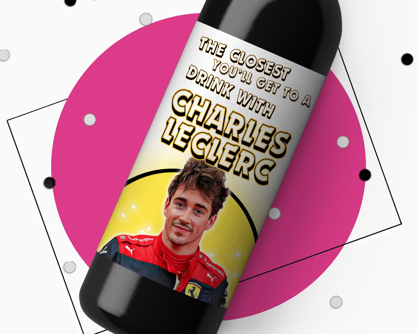 Charles Leclerc Formula 1 Wine Sticker
